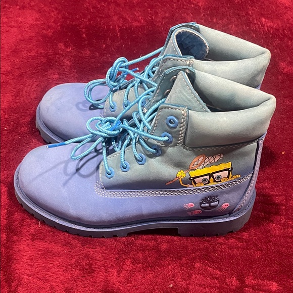 Timberland Other - Timberland Blue Kids Boots Special Edition Sponge Bob with Fun Design